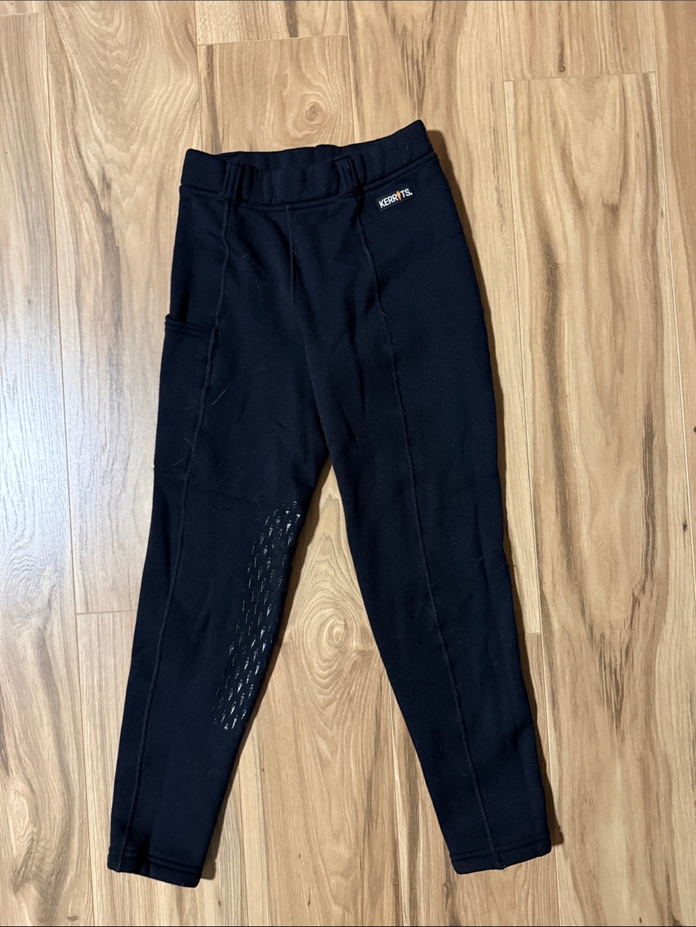 Kerrits Winter Black Kids Grip Riding Leggings with Pocket